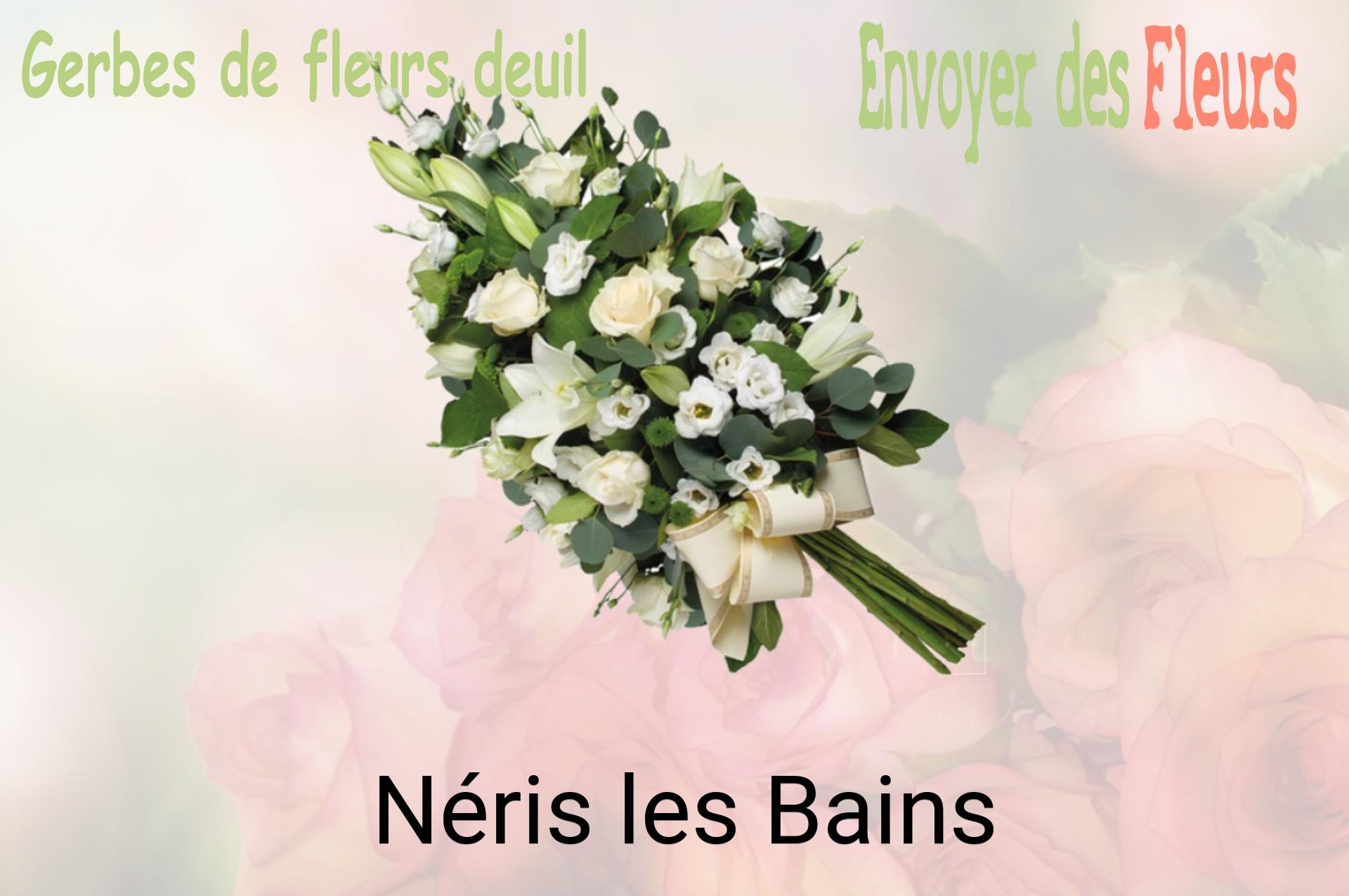 Gerbe de fleurs de deuil livrée à Néris-les-Bains